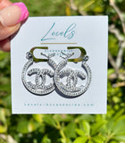 “CC Glam" Mini Hoops Silver