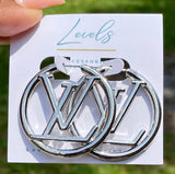 “LV- I" Hoops - Silver