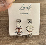 “CC Wknd” Hoop Small Silver
