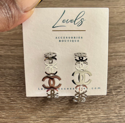 “CC Wknd” Hoop Small Silver