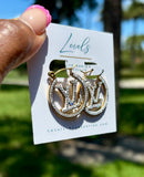 “LV Glam" Mini Hoops Gold