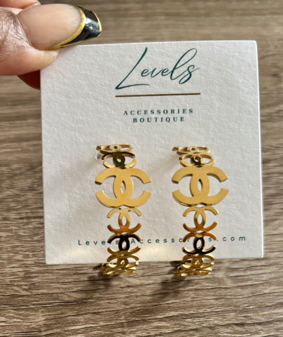 “CC Wknd” Hoop Small Gold