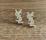 “YSL Glam IIIb” Silver Earrings