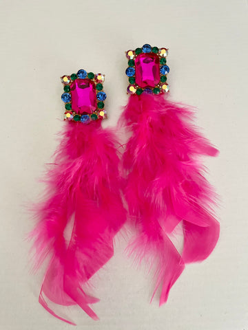 “Glam Feather II" Earrings