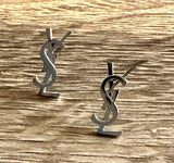 “YSL IV” Silver Earrings