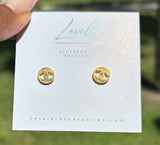 “Mini Glam CC” Gold Earrings