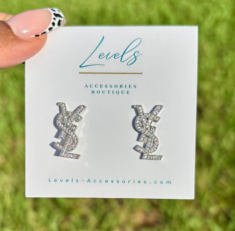 “Glam YSL III” Silver Earrings