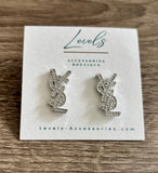 “YSL Glam IIIb” Silver Earrings