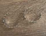“CC Wknd” Hoop Small Silver