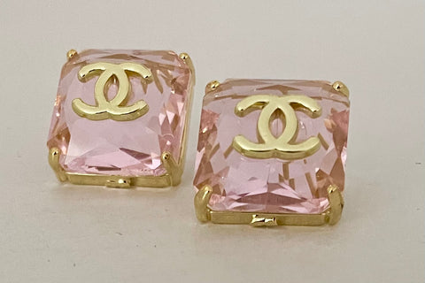 "CC” Rain Earrings - Pink