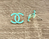 “CC VI” Earrings - Aqua