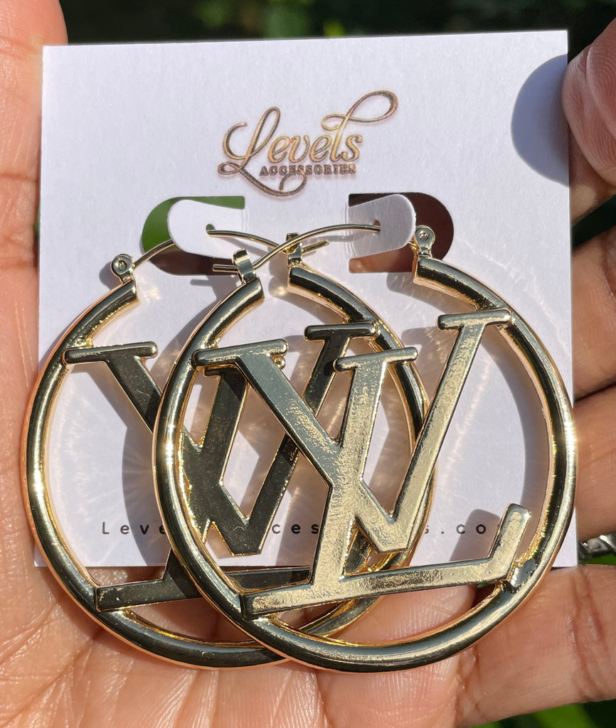 Luxe LV hoop earrings – luxelavishliving